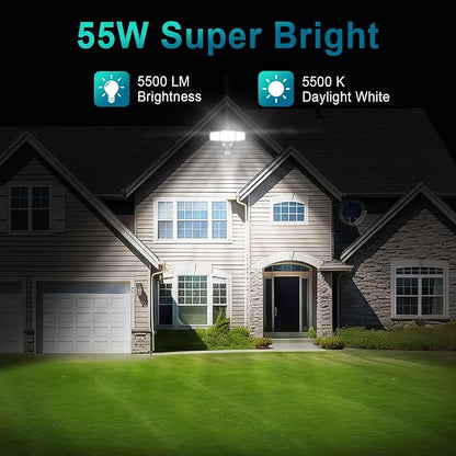 USTELLAR 55W Plug in Flood Light Outdoor, 5500lm Motion Sensor Outdoor Lights - Image 7