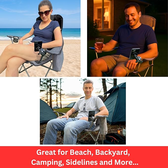 Maxby Camping Chair Phone Holder, MagSafe Compatible Magnetic Phone Mount Clamp - Image 5