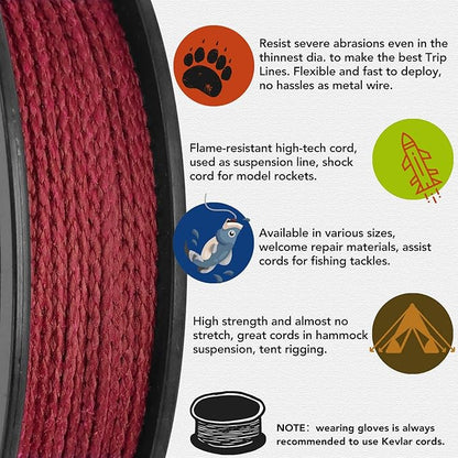 emma kites Camo Green, Trip Line, Cord Friction-Saw, Boot Laces, Survival Cord - Image 3