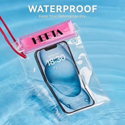 HEETA 5-Pack Clear Waterproof Dry Bag Pouch, Water Tight Cases Dry Bags - Image 2