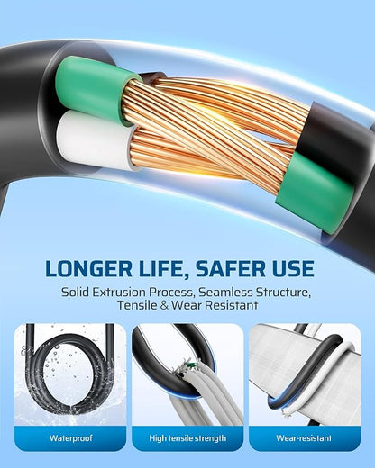 DEWENWILS 3Ft Outdoor Extension Cord, Short Extension Cord 16 AWG SJTW - Image 5
