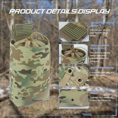 Tactical Dump Pouch for Battle Belt & MOLLE Systems | Foldable Mag Pouch - Image 6