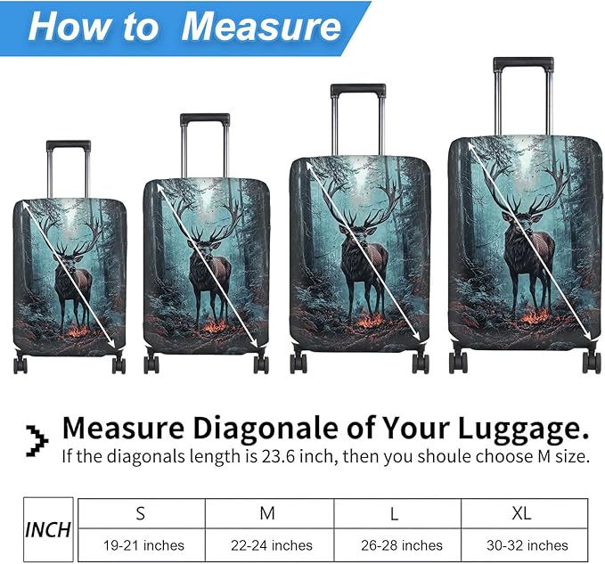 Luggage Cover Protector for 26-28 Inch Suitcases, TSA Approved Elastic Travel - Image 2
