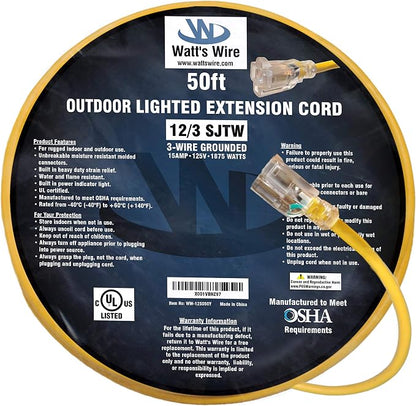 50 ft Outdoor Extension Cord Waterproof - Image 6