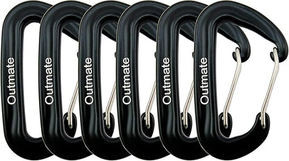 12kN 3.2"x2" Heavy-Duty Carabiner Clips by Outmate