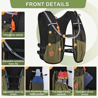 BECOJADDE Running Vest Hydration Backpack - Image 2
