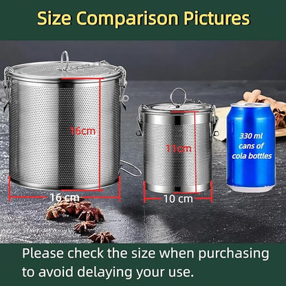 Stainless steel cylindrical seasoning filter, Mesh Design Tea Ball Strainer - Image 7