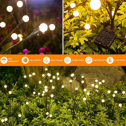 ASMAD Solar Lights Outdoor, Solar Garden Lights, Outdoor Decorations, Firefly - Image 4