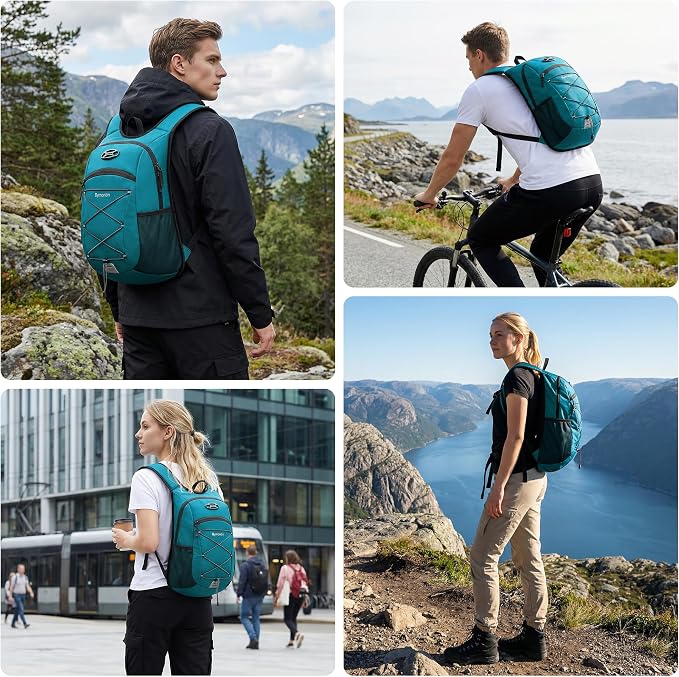 Ultra-Light Soft Daypack 15L/20L, Cushioned Breathable Back Panel Backpack - Image 7