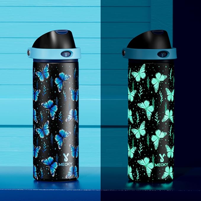 24 oz Insulated Water Bottle for Women: Meoky Glow in the Dark Water Bottle - Image 2