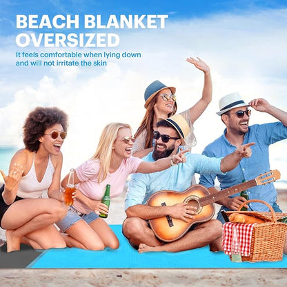 EASYFUN Beach Blanket Sandproof Oversized, Portable Picnic Mat - Image 5