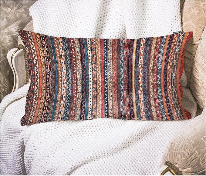 EKOBLA Turkish Carpet Rectangle Pillow Cases Vintage Persian Oriental Waist by EKOBLA