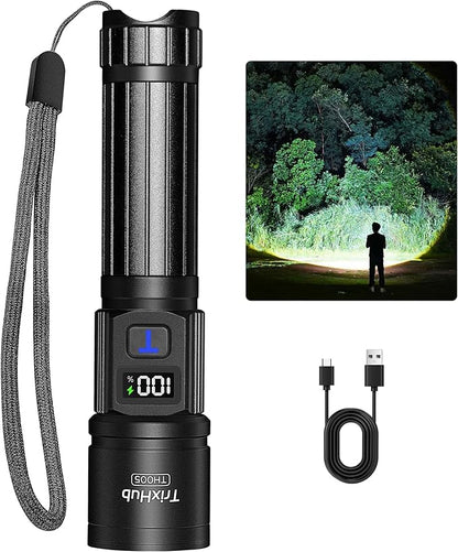 TrixHub Rechargeable Flashlights High Lumens, 5Mode Flash Light by TrixHub