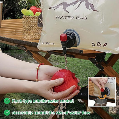 8L/281oz Outdoor Collapsible Water Jug BPA-Free w/Adjustable Faucet - Image 5