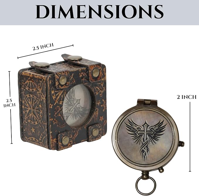 Handmade Brass Antique Compass - Image 3