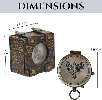 Handmade Brass Antique Compass - Image 3