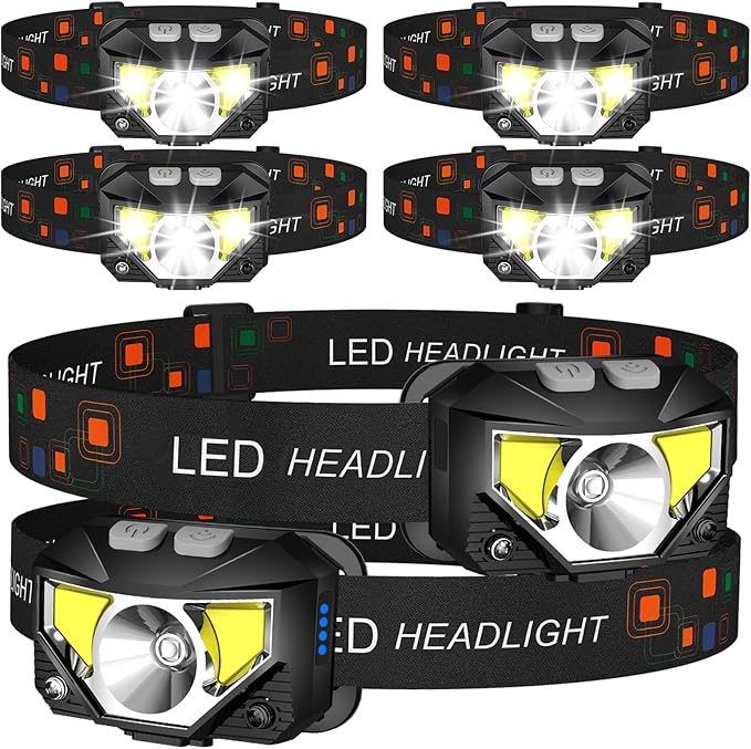 LHKNL Headlamp Flashlight, Waterproof Motion Sensor Head Lamp, 8 Mode - Image 7