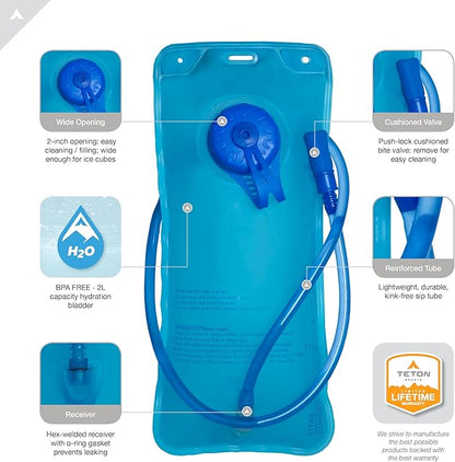 Teton Oasis/Trailrunner Hydration Backpack – Lightweight Water Pack - Image 3