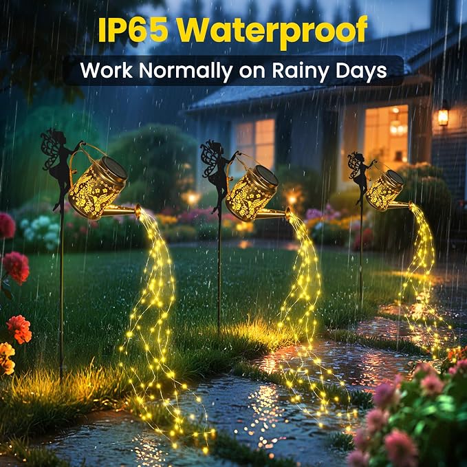 X-PREK Solar Lights Outdoor Waterproof, Fairy Solar Garden Lights Outdoor - Image 3