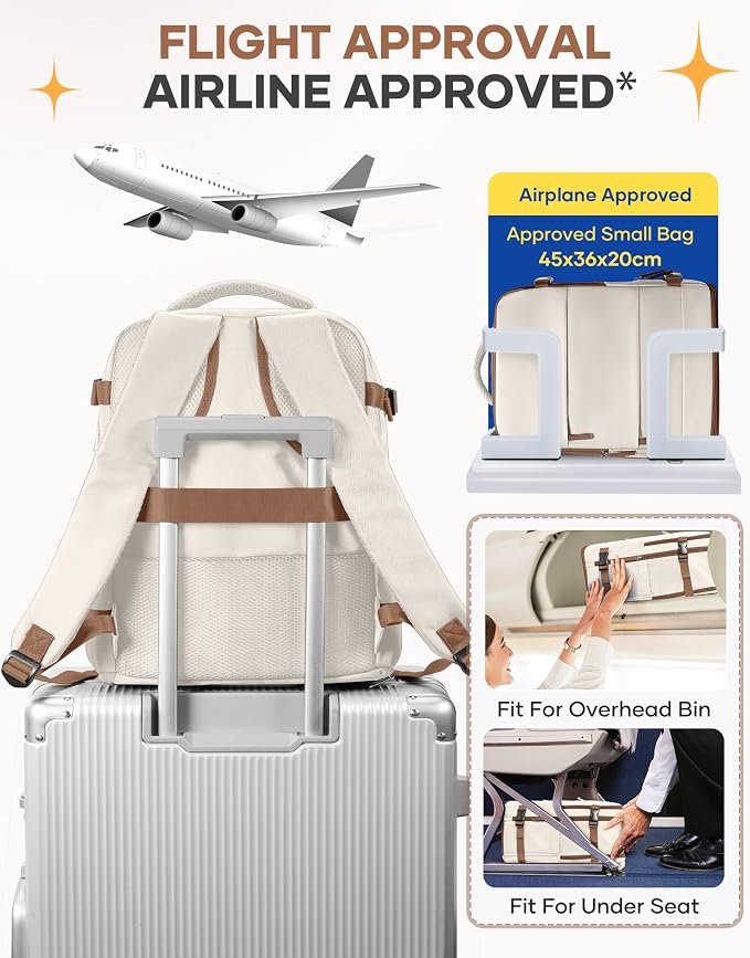 coofay Extra Large Travel Backpack Carry on Flight Approved Mochila De Viaje - Image 7