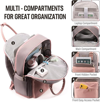 LOVEVOOK Laptop Backpack for Women 15.6 Inch Laptop Bag - Image 2