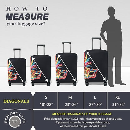 Explore Land Travel Luggage Cover Suitcase Protector Fits 23-26 Inch Case - Image 5