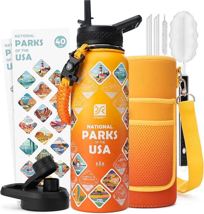 DYSANKY National Parks Water Bottle – 40 oz Insulated Stainless Steel Bottle by DYSANKY