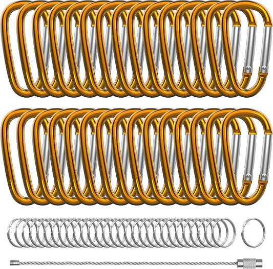 30PCS Aluminum Carabiner Clips by XIECHANEE