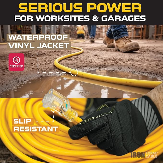 IRON FORGE CABLE 6 Foot Lighted Outdoor Extension Cord - Image 2