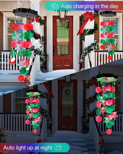 Toodour Solar Decorative Lights Outdoor, Solar Wind Chimes Outside Decorative - Image 4