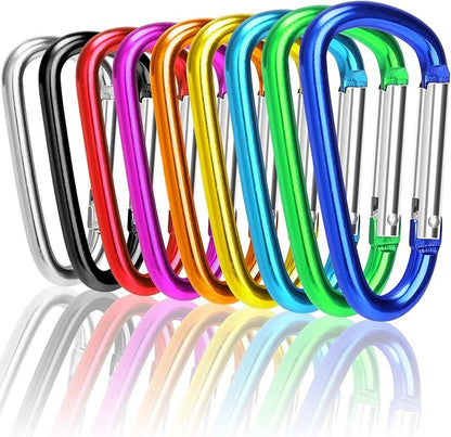 Carabiner Clips, Upins Aluminum Locking Spring Hook Keychain D Shape Heavy Duty by UPINS