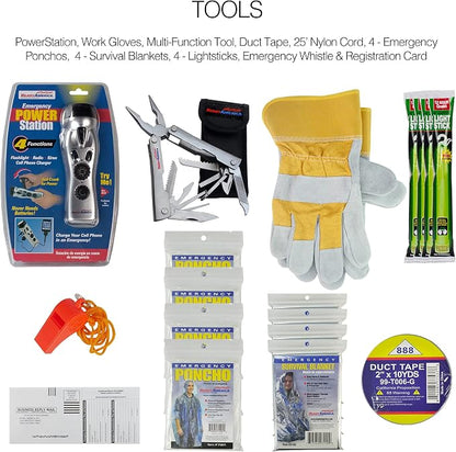 Ready America 72 Hour Deluxe Emergency Kit, 4-Person 3-Day Backpack, First Aid - Image 4
