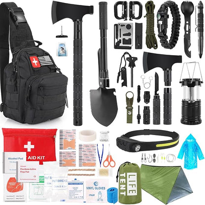 Survival Kit, Camping Axe, Crossbody Bag by XIFOZA