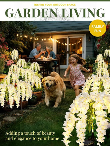 GIGALUMI Solar Lights Outdoor for Garden Decor, 2 Pack Solar Flower Lights - Image 9