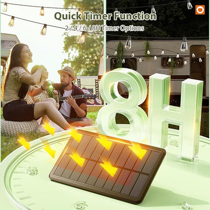 addlon 33 FT Solar String Lights Waterproof, Patio Light Solar Powered - Image 6
