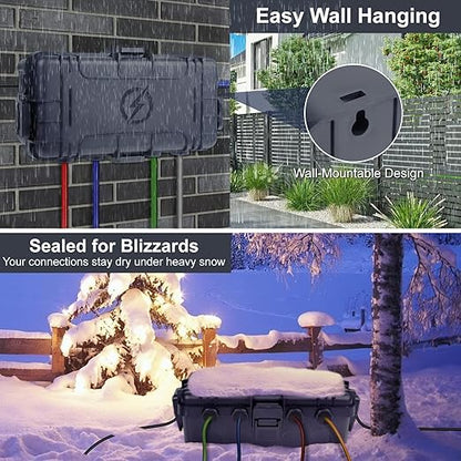 Outdoor Electrical Box Waterproof, OUTDSPLY Medium Outdoor Electrical Box w/ 6 - Image 4