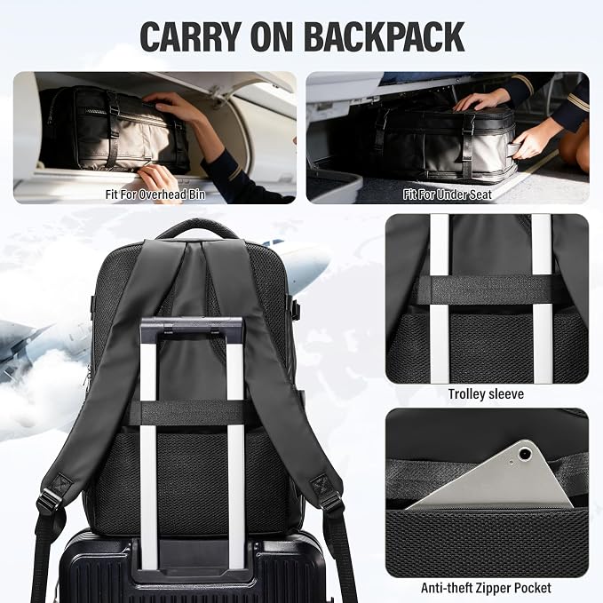 Vacuum Backpack Travel with Pump, Water Resistant Airbag Travel Backpack - Image 5