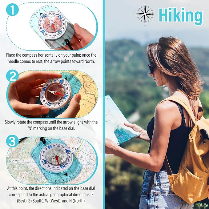 20 Pcs Acrylic Orienteering Compass Hiking Backpacking Survival Reliable - Image 4