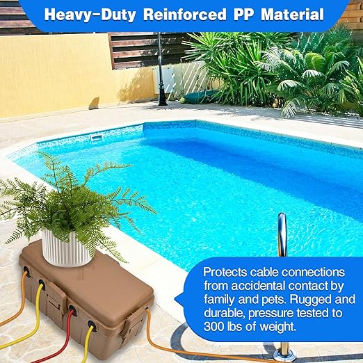 Hrensaw Medium Outdoor Electrical Box, IP54 Waterproof Extension Cord Cover w/6 - Image 4