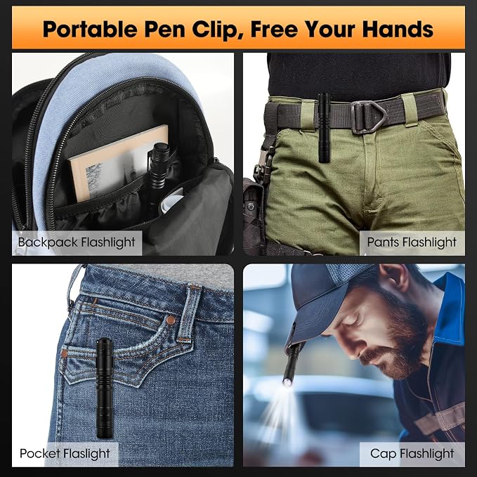 LED Mini Pocket Flashlight 5PCS Pen Light Flashlight - Image 6