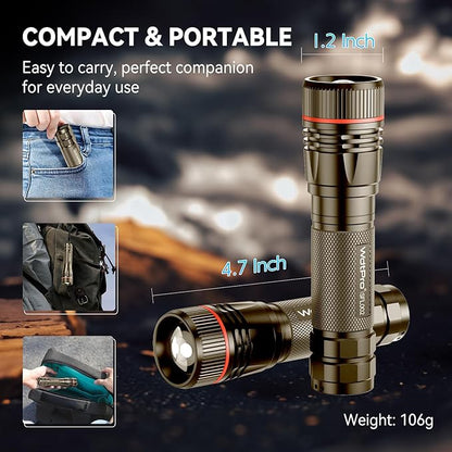 WdtPro Rechargeable Flashlights High Lumens, 1 Pack 10H Long Lasting Super - Image 4