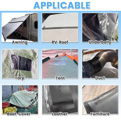 Tikfoam RV Awning Repair Tape for Tarp, Boat Covers, Sail Tape, Tear Repair - Image 4