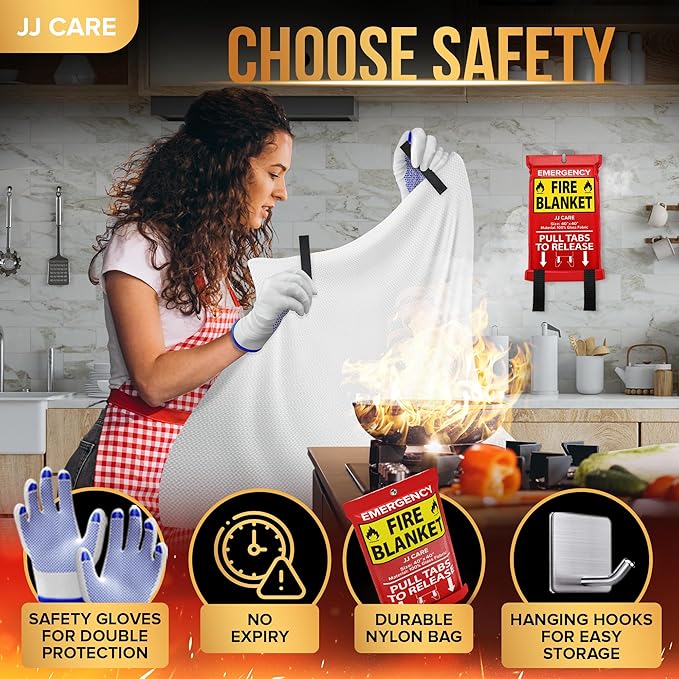JJ CARE Fire Blanket – 9 Packs - Image 4
