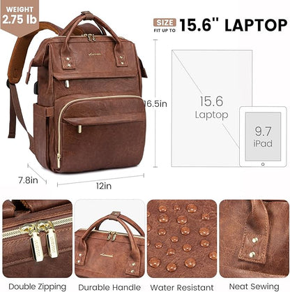 LOVEVOOK Leather Laptop Backpacks - Image 4