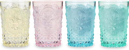 Twine Embossed Acrylic Colorful Drinking Glasses, Durable Shatterproof Tumblers - Image 10