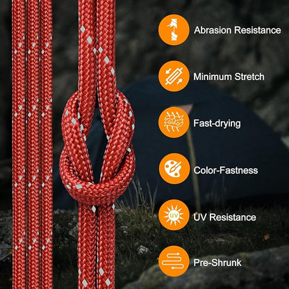850Ib Reflective Paracord Rope, 50/100/200/500/1000ft 4MM 11 Strand Cords - Image 5