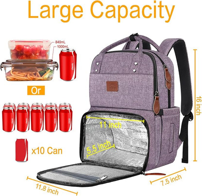 MATEIN Laptop Backpack with Lunch Box, Insulated Women Backpacks with Cooler - Image 3
