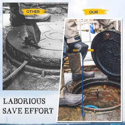 Barydat 1 Pcs Heavy Duty Manhole Cover Hook 30 Inch Handy Hook Lifting Tool - Image 5