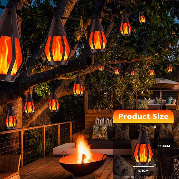 Solar String Lights for Outside, 33Ft Solar Patio Lights - Image 2