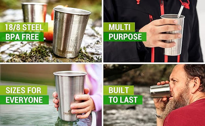 Greens Steel #1 Premium Stainless Steel Cup, 16 oz Pint Cups Premium Metal Cups - Image 5